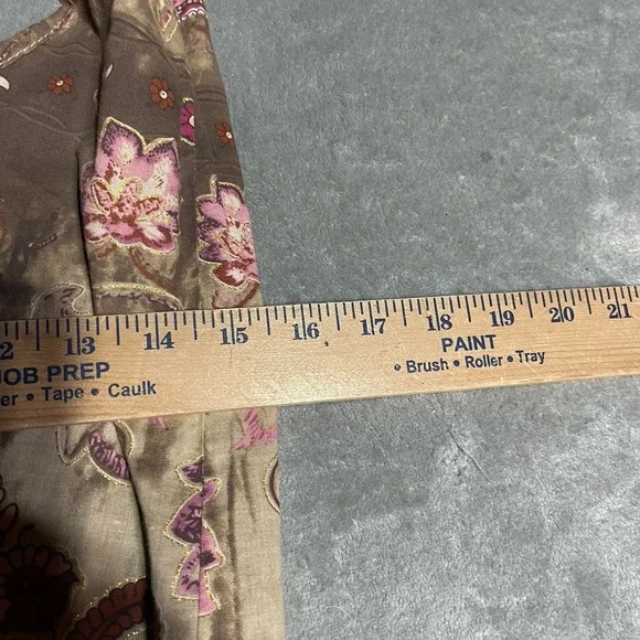 Y2K Old Navy Hobo Bag Brown Pink Floral Paisley Boho Hippie Fairy Shoulder Bag - Picture 3 of 4